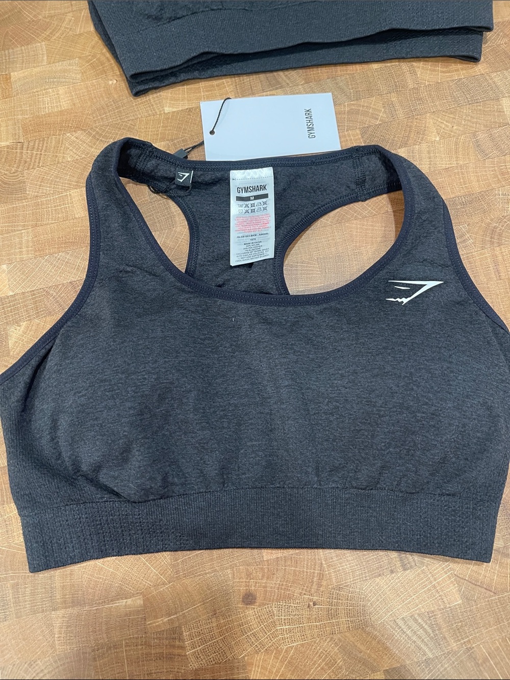 Gymshark Black Seamless Racerback Sports Bra